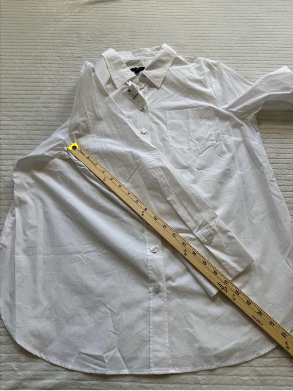 Talbots White Button-Down Cotton Shirt - Picture 7 of 12